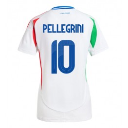 Italië Lorenzo Pellegrini #10 Uit tenue Dames EK 2024 Korte Mouw